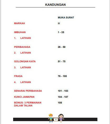 Latihan Topikal Bahasa Melayu Untuk Persiapan PSLE Darjah 5/6 (Imbuhan, Peribahasa, Gologan Kata, Frasa)