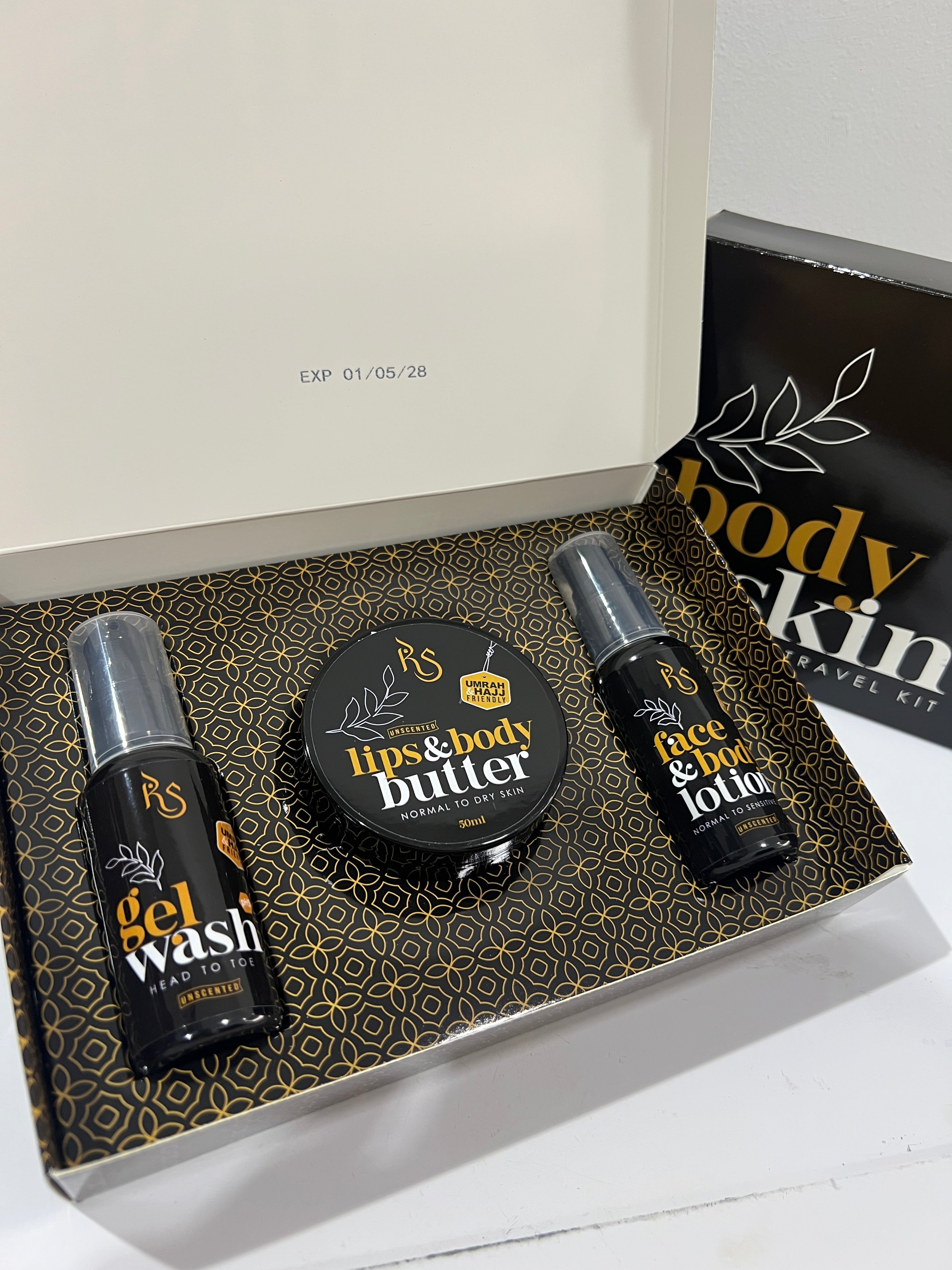 Unscented Body & Skin Essential Travel Kit for Umrah & Haji