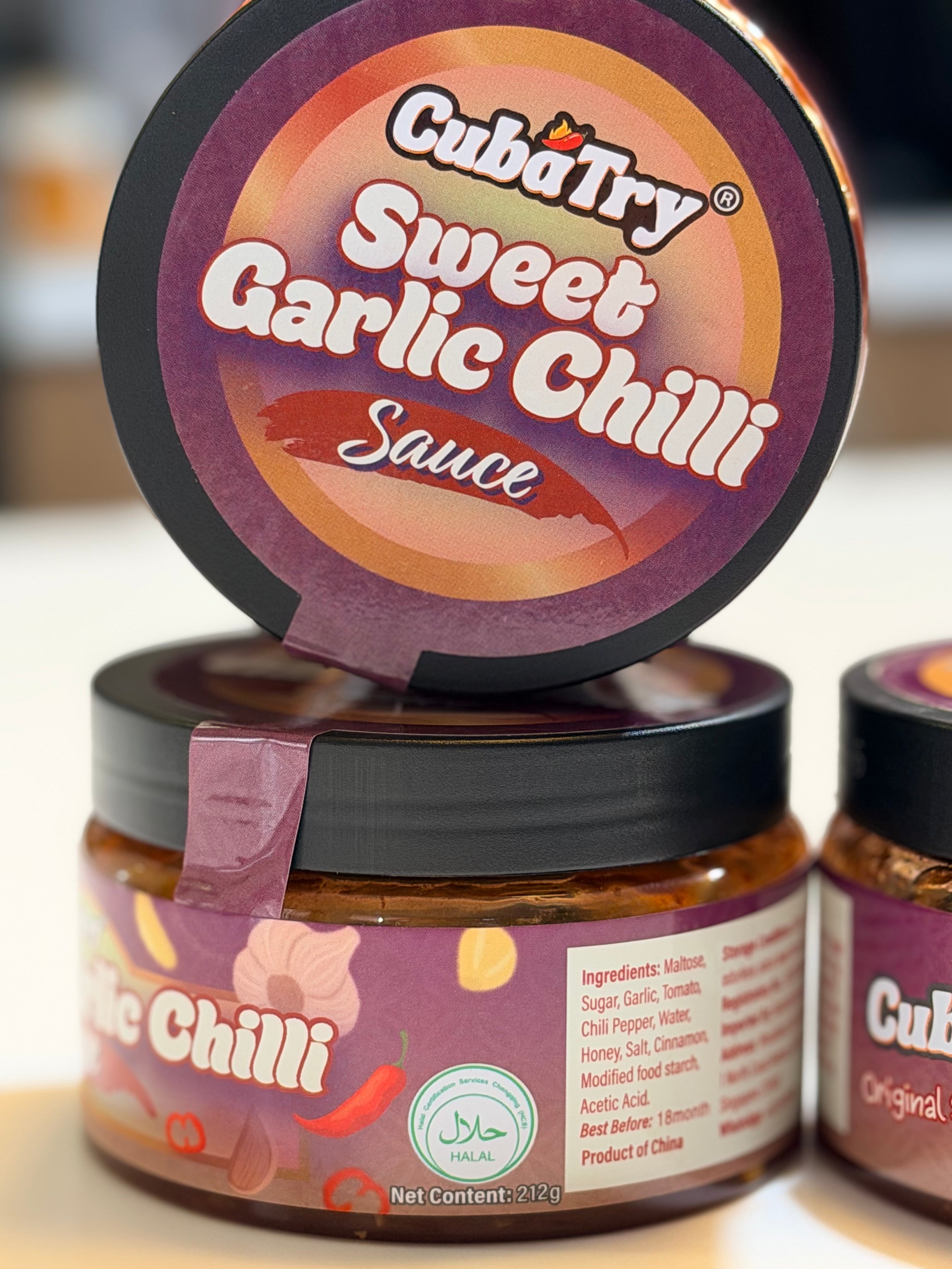 Cuba Try Halal Sweet Garlic Chilli Sauce (212g) | Crafted from Original Sichuan Recipes