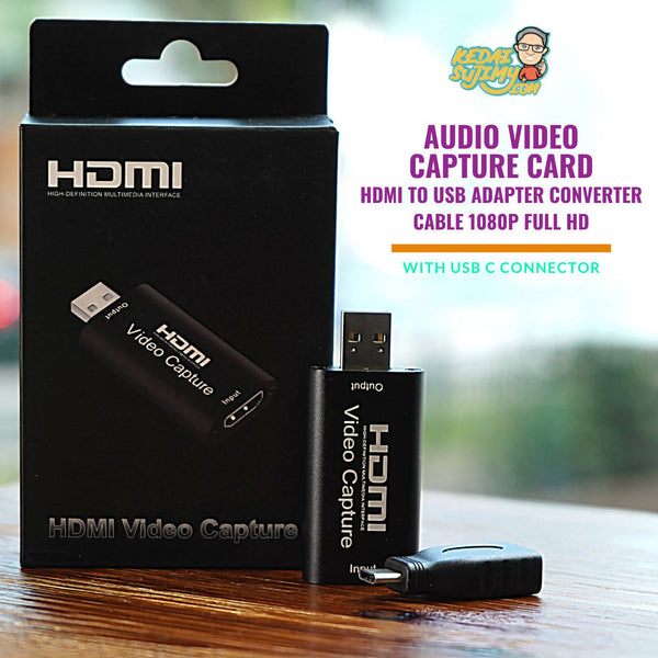 Video Capture Card HDMI to USB Adapter Converter Cable 1080P Full HD (with USB C connector)