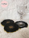 Dark Horse - Handmade Circular Agate Coasters (Set of 4)