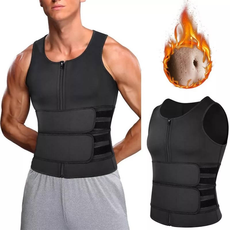 Waist Trainer for Men: Sauna Vest Body Sculpt