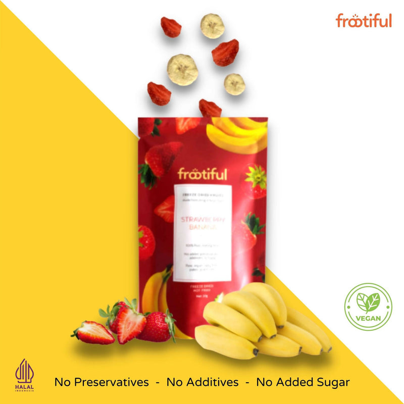 Frootiful Freeze Dried Fruits (Bundle of 3) - Mango Banana, Strawberry Banana, Dragon Fruit Banana, Pineapple Banana