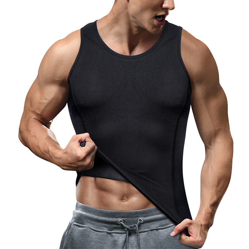 Waist Trainer for Men: Smooth Tank Top Body Shaper