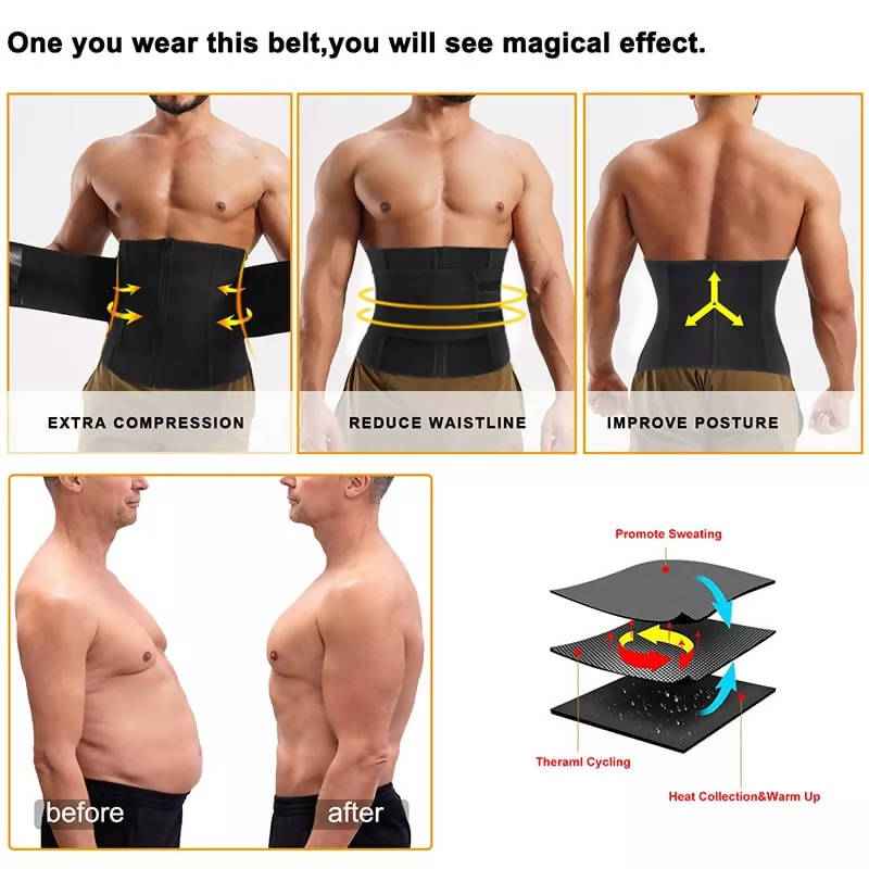 Waist Trainer for Men: Tummy Wrap Body Sculpt